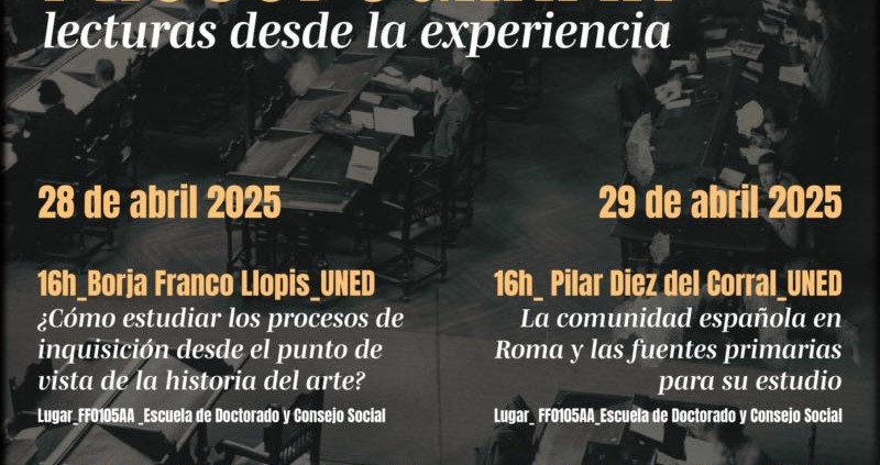 Nuevo curso de formación específica del doctorado: Archivos y prosopografía. Lecturas desde la experiencia